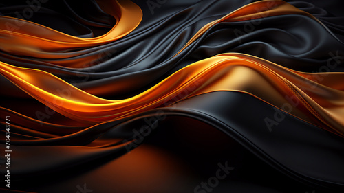 black and gold wave design background