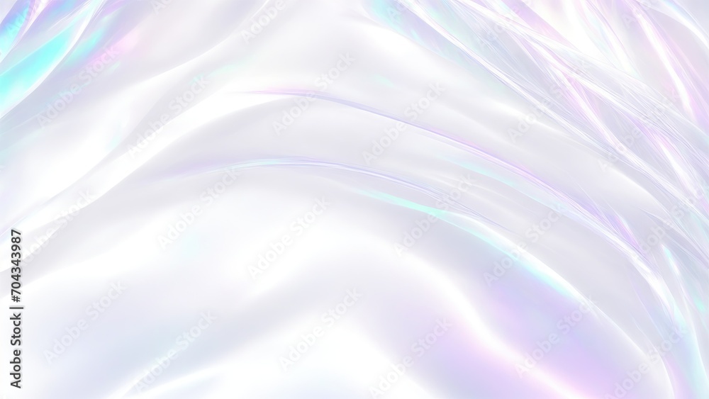 Obraz premium Abstract White iridescent holographic background
