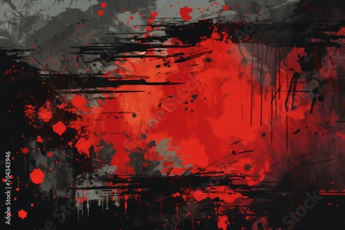 Abstract art with black and red - Grunge background wallpaper