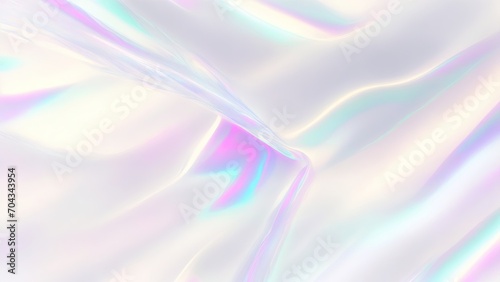 Abstract White iridescent holographic background