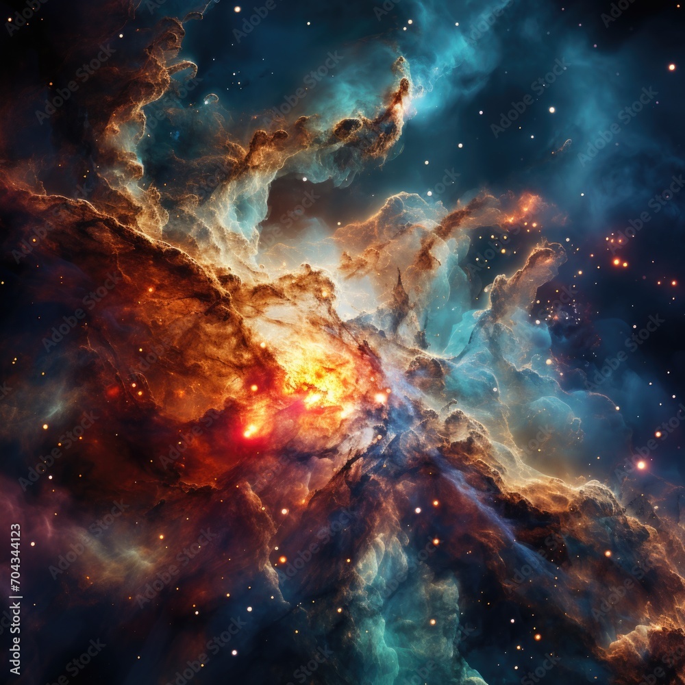 Colorful Nebula Deep Space Exploration