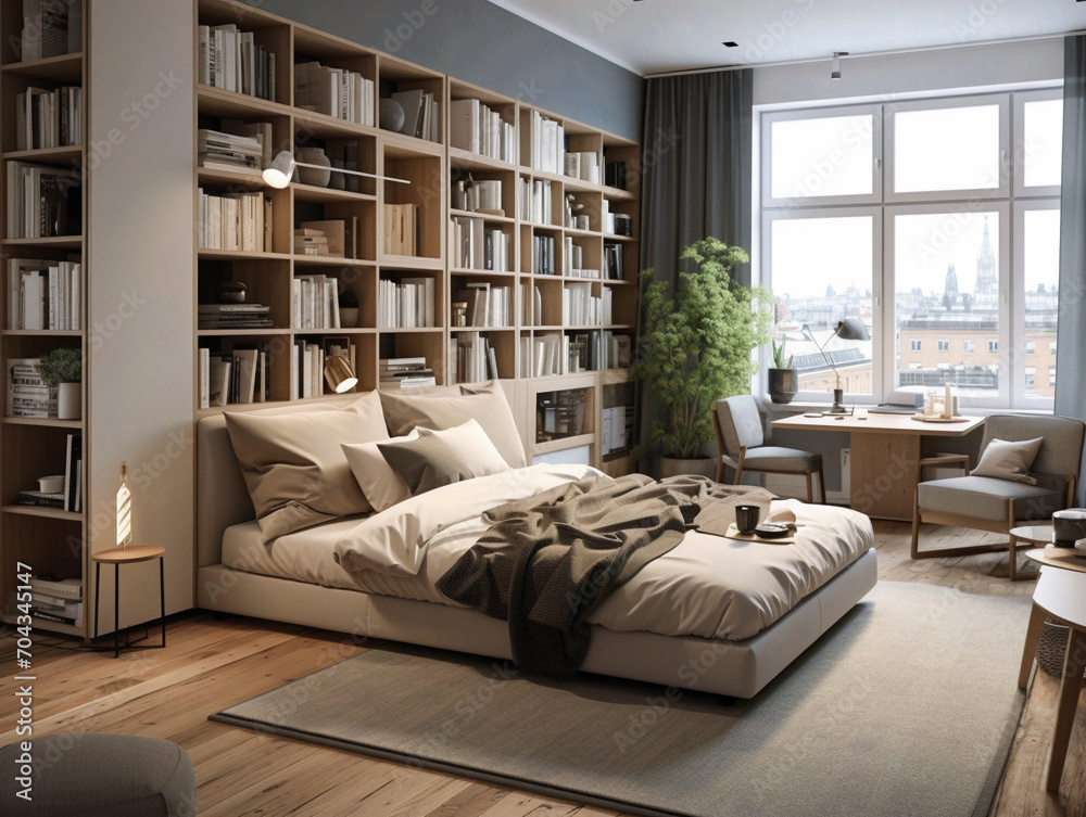 Compact Studio Apartment Multifunctional Furniture Clever Layout Photo Inspiration