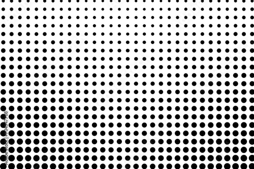 Abstract halftone dotted background. Black polka dot pattern vector. Halftone texture with dots print. Black and White victor illustration