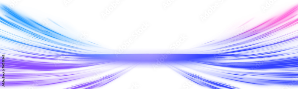 Laser beams glowing abstractly sparkle isolated on a transparent background in PNG format. Dark blue abstract background with ultraviolet neon glow, blurry light lines, waves.