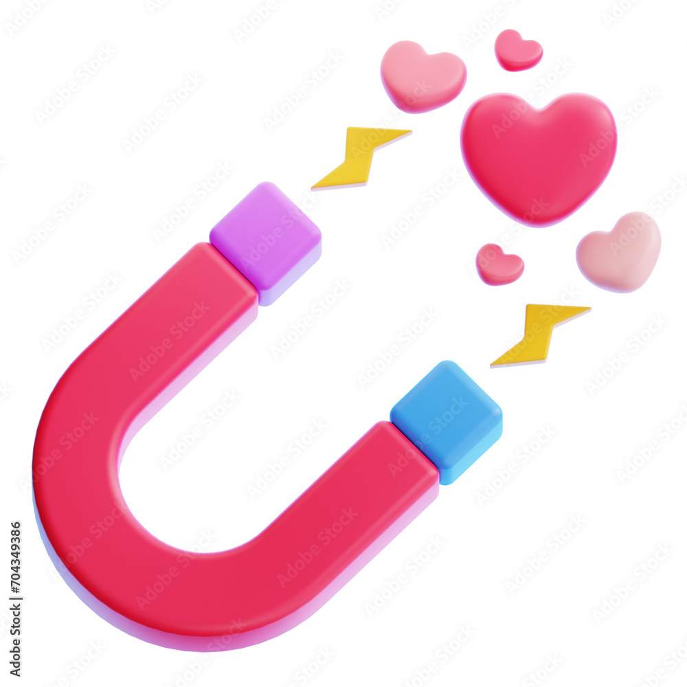 love attraction 3d icon design love attraction 3d icon design