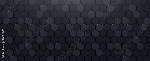 hexagon pattern. Seamless background. Abstract honeycomb background in gray colors. vector photo