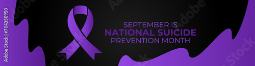 Vector illustration on the theme of National suicide prevention month observed each year during September. suit for banner, Holiday, cover, flyer, poster, card, brochure and background design. photo