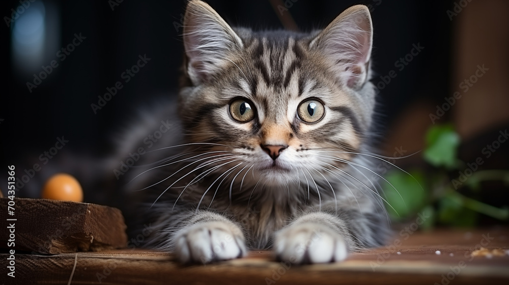 Close-up of an Adorable Kitten