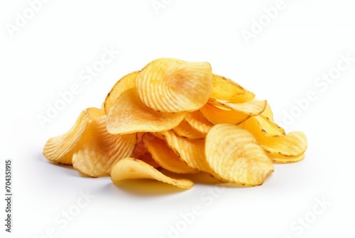 potato with potato chips isolated on white background. generatif ai