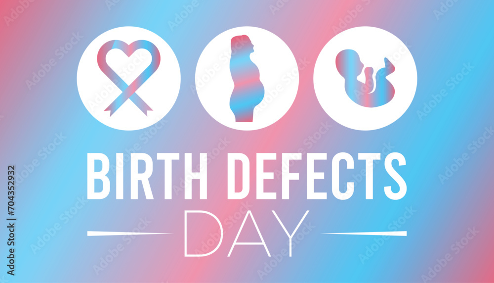World Birth Defects Day is observed every year in March. Holiday, poster, card and background vector illustration design. World Birth Defects Day is observed every year in March. Holiday, poster, card and background vector illustration design.
