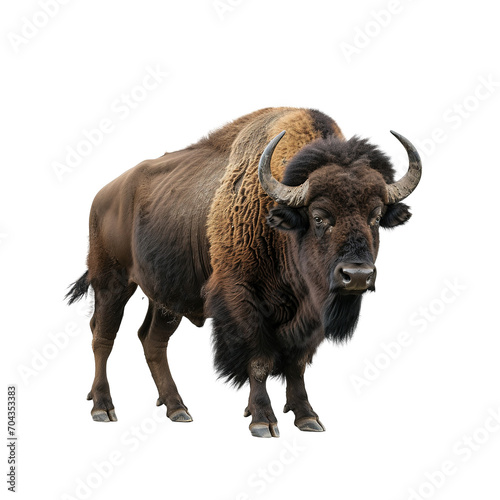 Bison isolated on background
