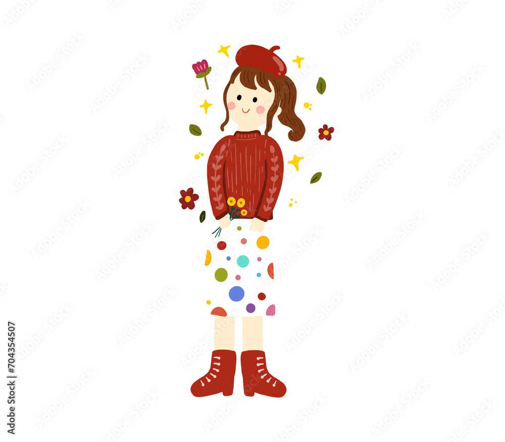 cute fashionable girl/women illustration isolated png cute fashionable girl/women illustration isolated png
