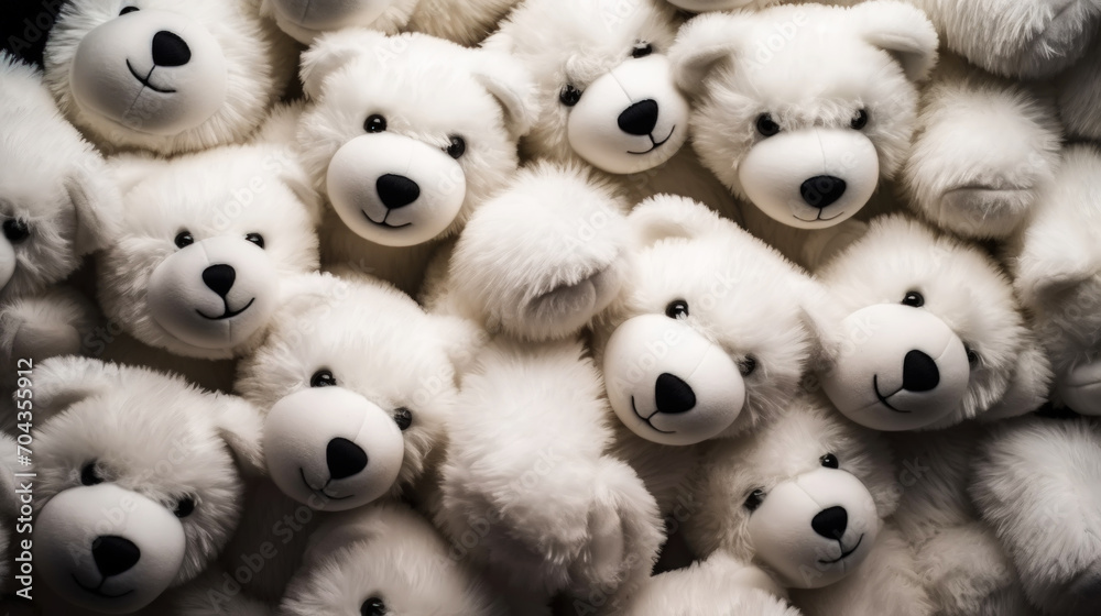 Teddy bears background. A lot of brown soft toys. Generative AI Teddy bears background. A lot of brown soft toys. Generative AI
