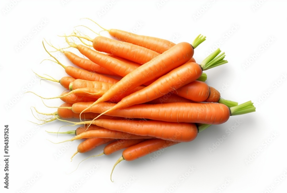 fresh carrot isolated on white background. generatif ai fresh carrot isolated on white background. generatif ai