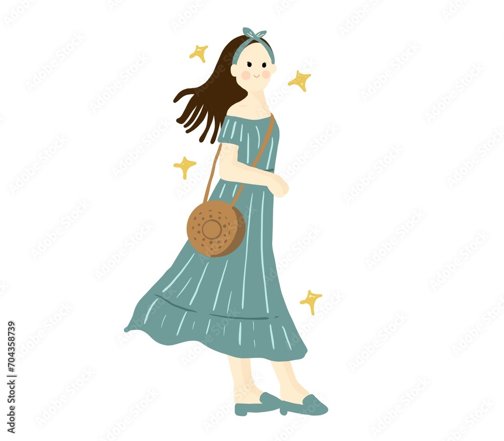 cute fashionable girl/women illustration isolated png cute fashionable girl/women illustration isolated png