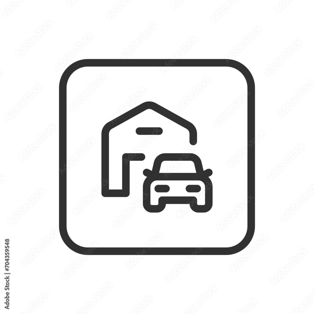 Parking car garage sign. Modern, simple flat vector illustration for web site or mobile app Parking car garage sign. Modern, simple flat vector illustration for web site or mobile app