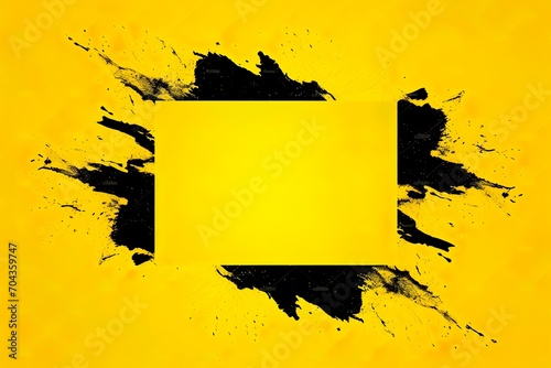 Modern splash frame with yellow background Background image sale offer banner card with copy space 
