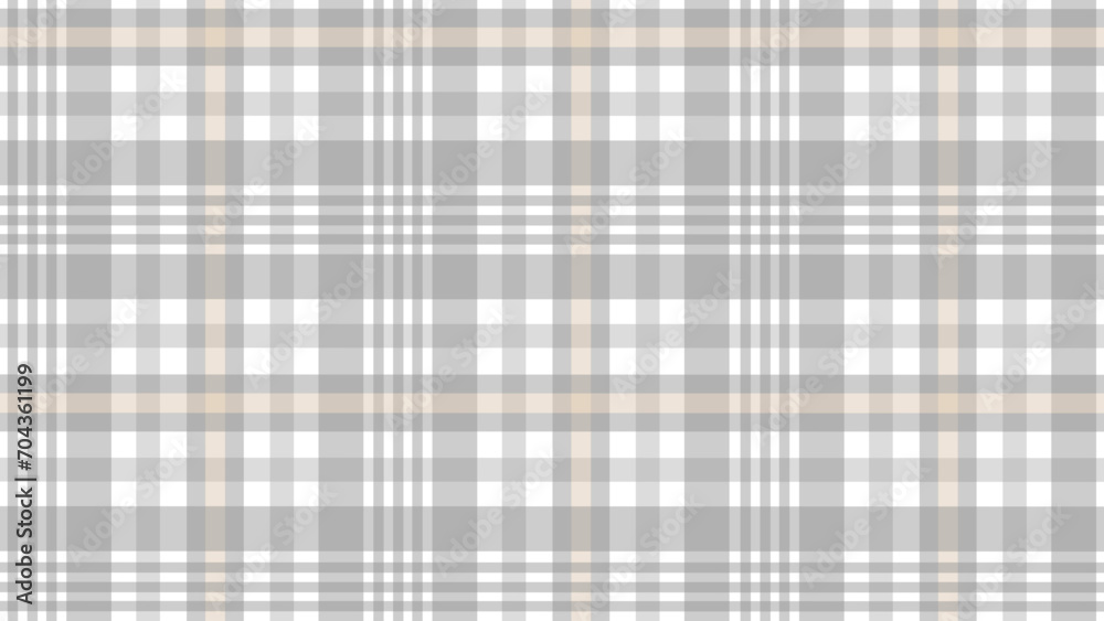 Grey and beige plaid fabric texture background	