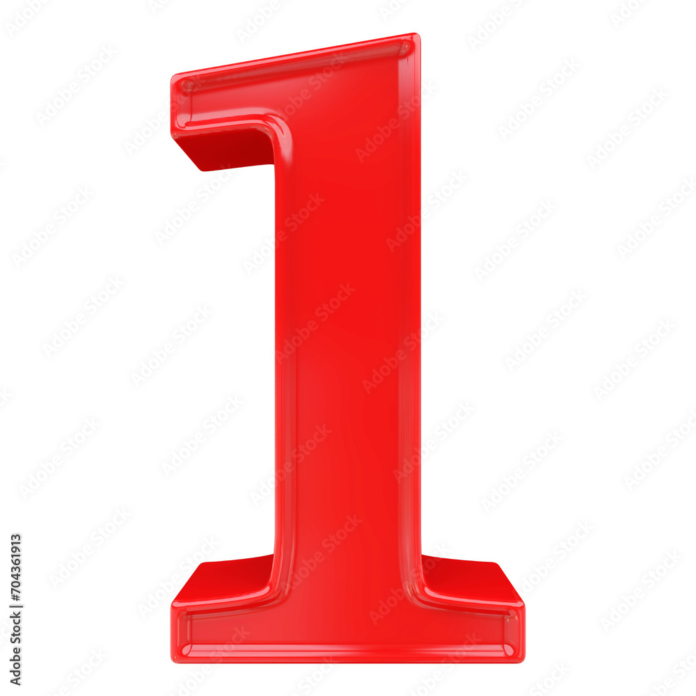 1 number rad  3D render