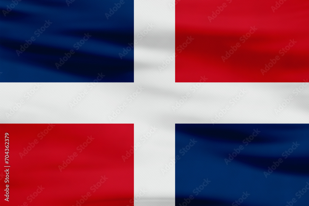 Dominican Republic Flag - Country Blue and Red Quarters with White Cross Dominican Republic Flag - Country Blue and Red Quarters with White Cross