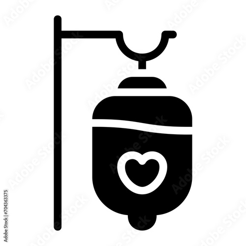blood transfusion glyph icon