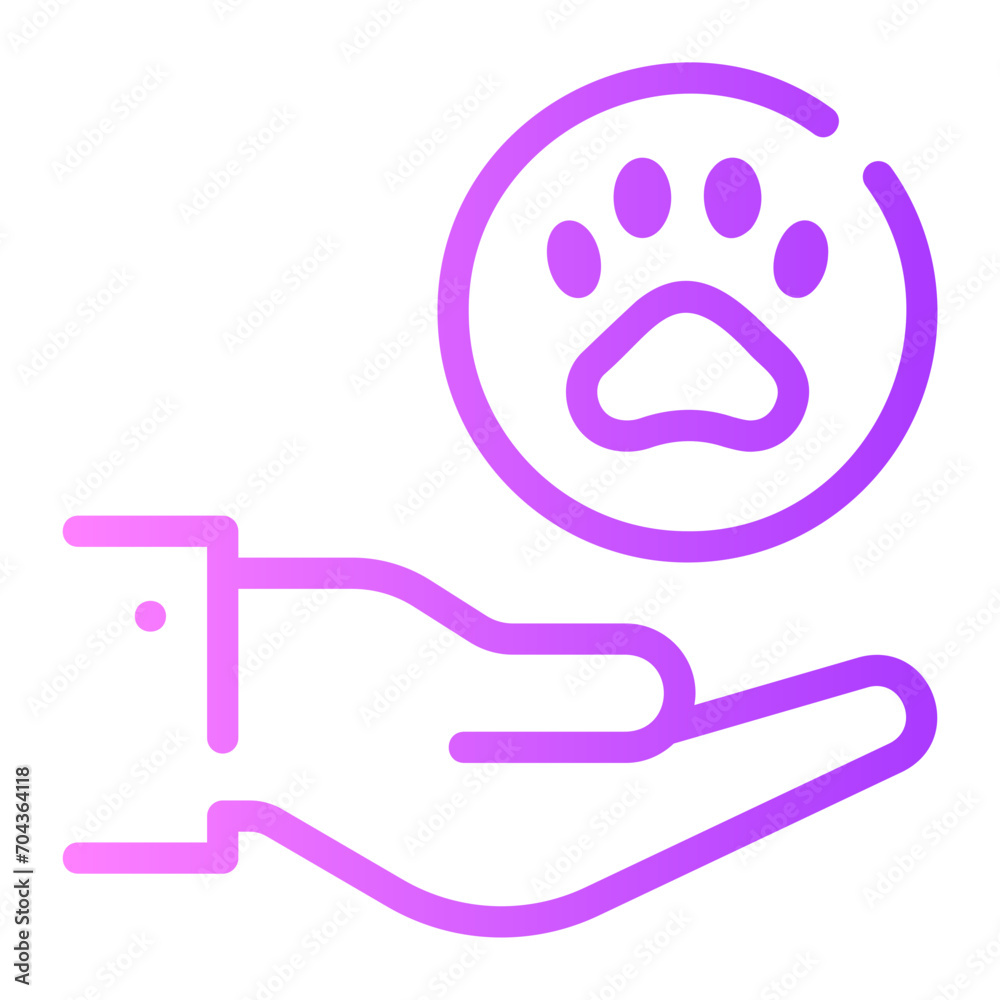 pet care gradient icon pet care gradient icon
