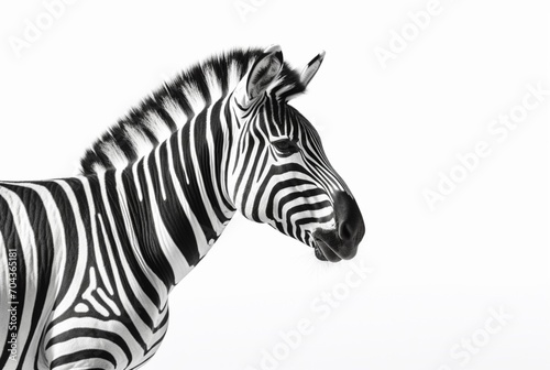 zebra isolated on white background. generative ai © LivroomStudio