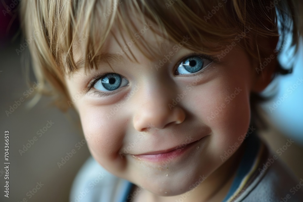 Portrait of a smiling little boy with big gray eyes. The concept of a carefree childhood, the ability to enjoy life for nothing. Portrait of a smiling little boy with big gray eyes. The concept of a carefree childhood, the ability to enjoy life for nothing.