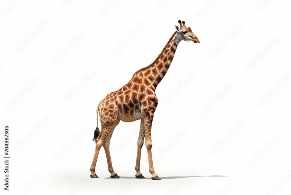 giraffe isolated on white background. generative ai