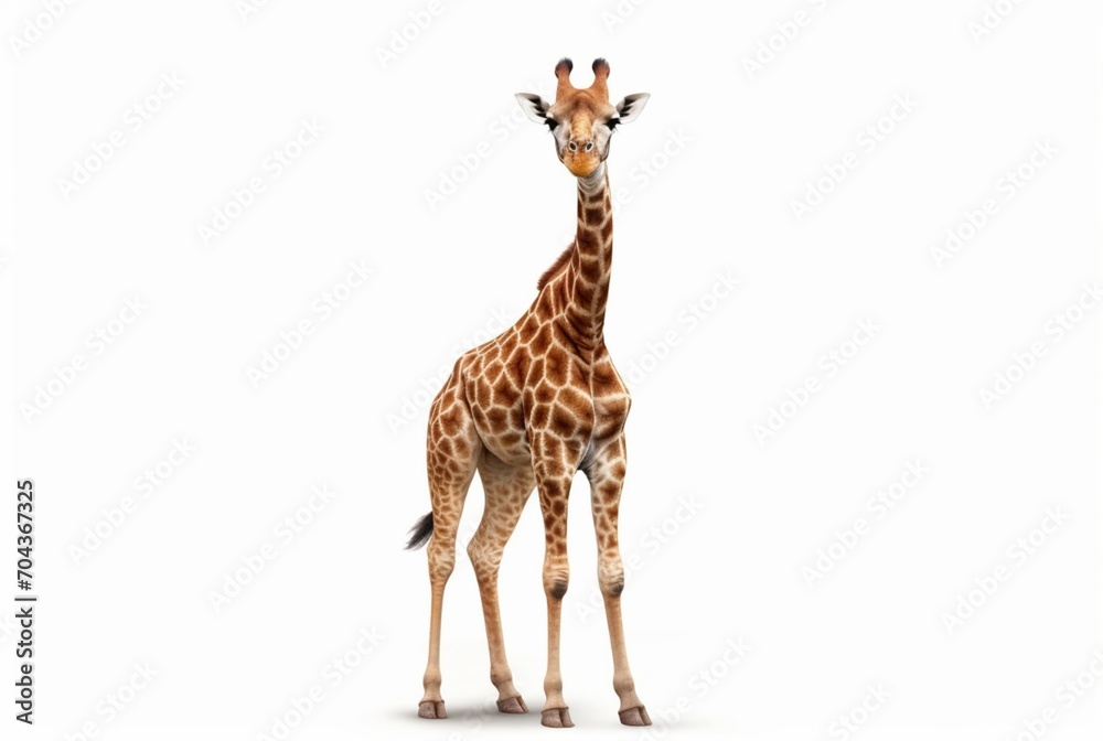 giraffe isolated on white background. generative ai