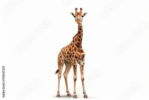 giraffe isolated on white background. generative ai