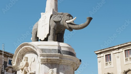 Iconic statue of an Elephant in Catania, Sicily  photo