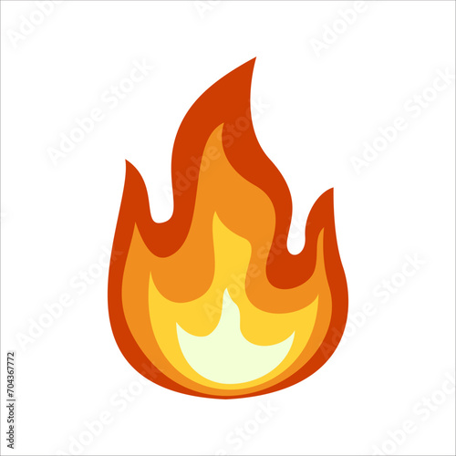 an illustration of a flame. Isolated Vector Illustration