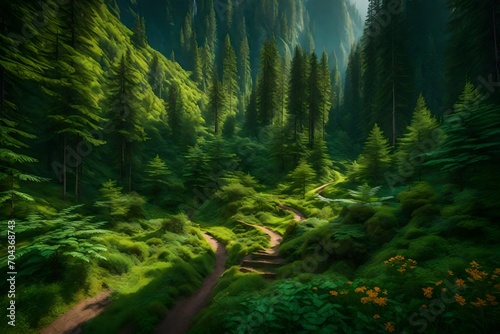 green forest in the morning © usama