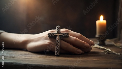_Womans_hand_with_cross_Concept_of_hope_