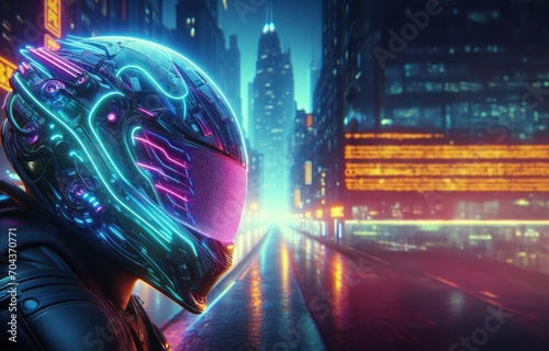 Neon Wave: Transforming Bike Helmets into 3D Masterpieces