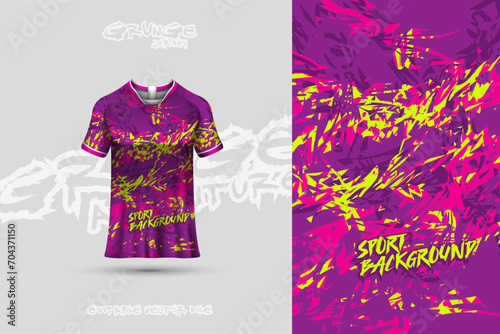 "A t-shirt with graffiti style design" features a bold, urban-inspired graphic. Perfect for streetwear brands, hip-hop events, or trendy fashion lines seeking a rebellious edge.
