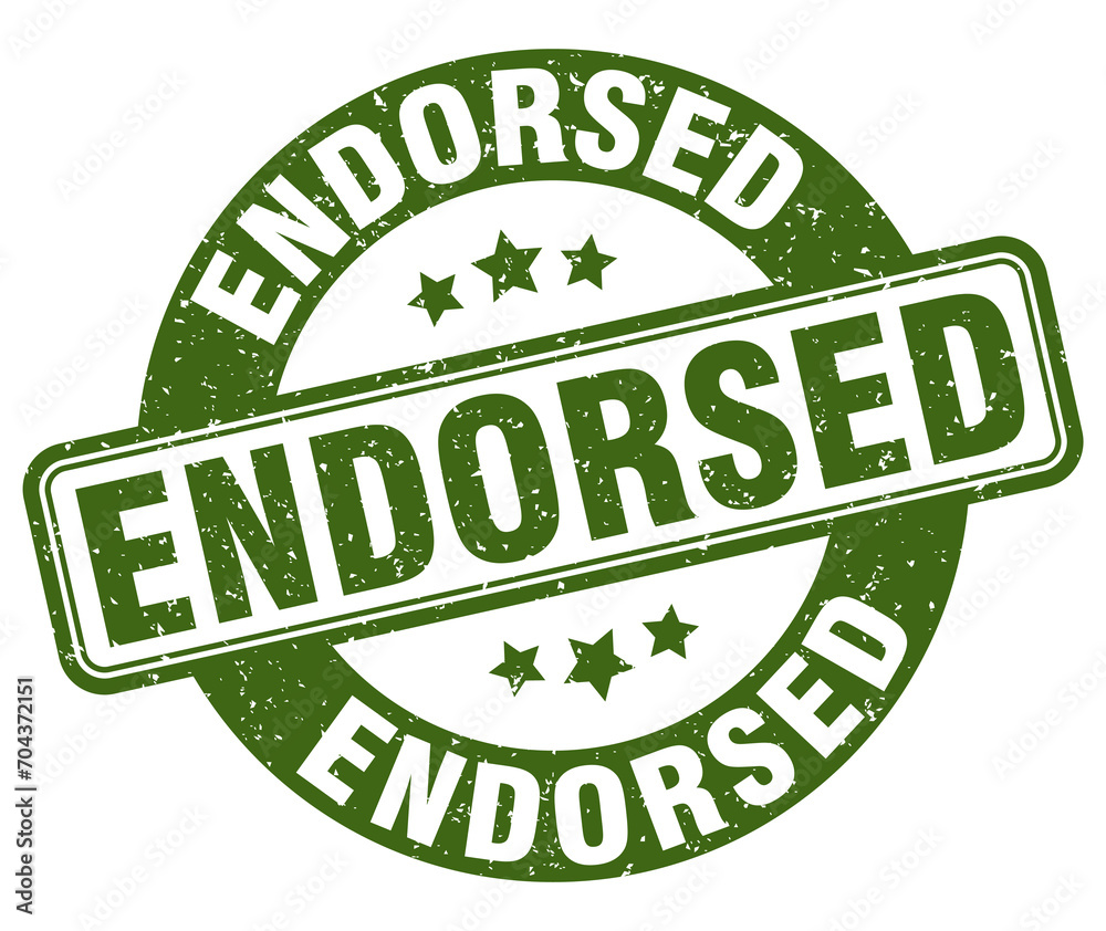 endorsed stamp. endorsed label. round grunge sign endorsed stamp. endorsed label. round grunge sign