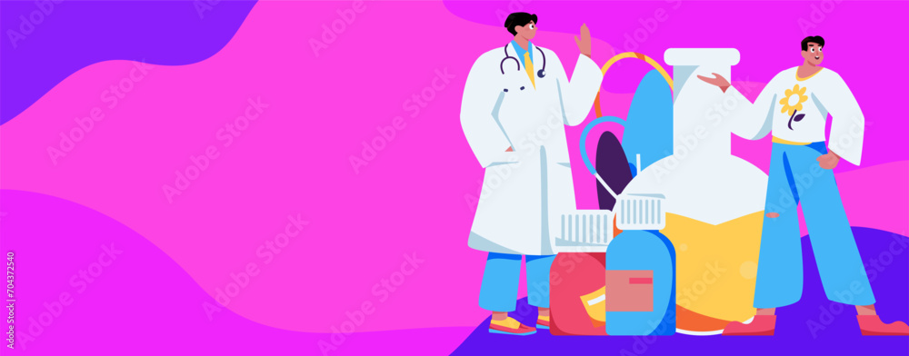 Medical characters fighting the epidemic flat vector concept operation hand drawn illustration
Medical characters fighting the epidemic flat vector concept operation hand drawn illustration