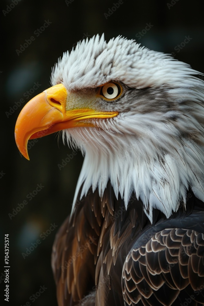 Fototapeta premium Portrait of a Haliaeetus leucocephalus, Bald Eagle