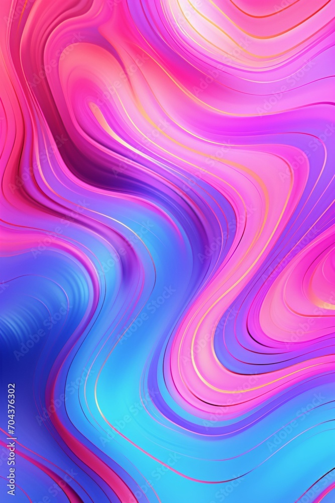 Obraz premium Vibrant abstract swirl design background in the style 3d fluid and dynamic art. Fantasy backdrop for mobile, 