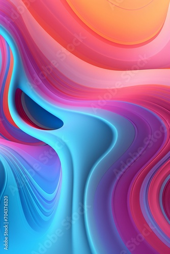 Vibrant abstract swirl design background in the style 3d  fluid and dynamic art. Fantasy backdrop for mobile, 