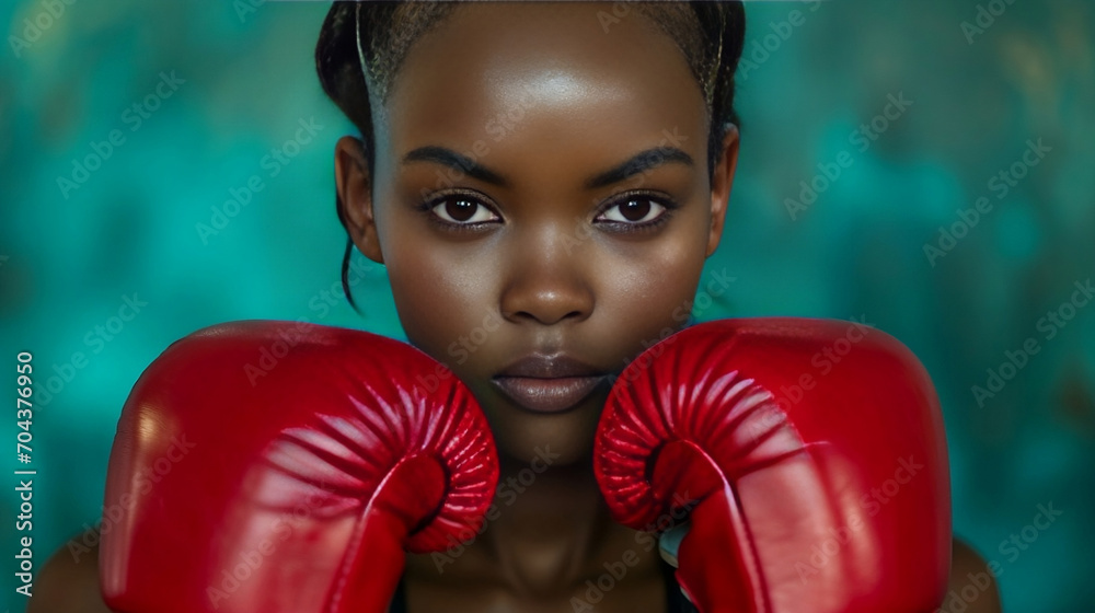 Femme combative, motivée, pour se battre et conquérir IA génération Femme combative, motivée, pour se battre et conquérir IA génération