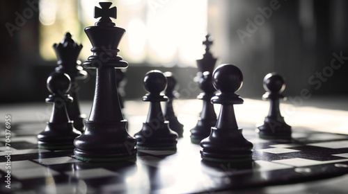 Chessboard Strategy, Competition and Intellectual Challenge Concept