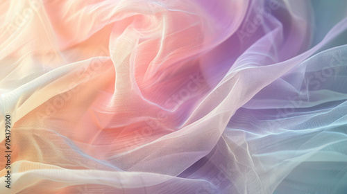 Pastel colored tulle fabric abstract background