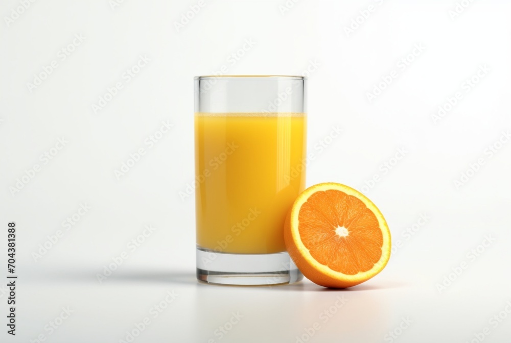 orange juice isolated on white background. generative ai orange juice isolated on white background. generative ai