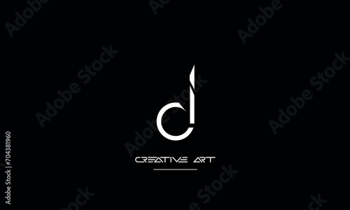 DI, ID, D, I abstract letters logo monogram