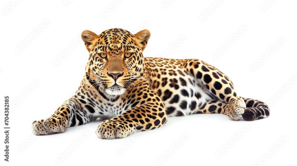Leopard isolated on white background Leopard isolated on white background