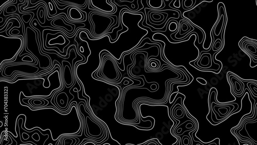 Fractal lines background. Topographic map like abstract backdrop