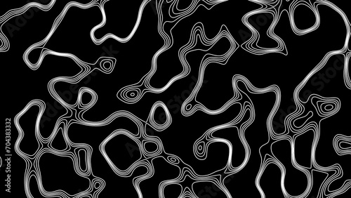 Fractal lines background. Topographic map like abstract backdrop